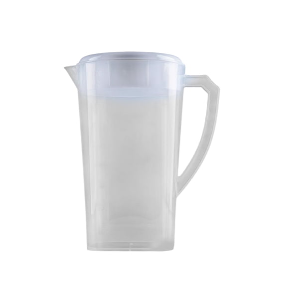 Elainilye Plastic Water Pitcher with Lid 3 Liter, Large Capacity Cold Water Jug for Iced Tea Lemonade, Clear Measuring Container for Kitchen