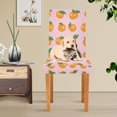 thumbnail image 4 of Yayeee 4 Pack Dining Chair Covers Stretch Parson Chairs Slipcovers Seat Protector, Cute Oranges, 4 of 6