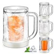 thumbnail image 2 of 4 Pcs Frozen Beer Mugs for Freezer Double Wall Gel Frosty Freezer Mugs Beer Ice Mugs for Freezer Dr, 2 of 5
