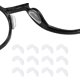 thumbnail image 1 of Almohadillas nasales para anteojos para marcos de plástico Cámara de aire Almohadillas nasales de silicona adhesivas suaves antideslizantes para anteojos, gafas de sol, anteojos de lectura 12 par, 1 of 3