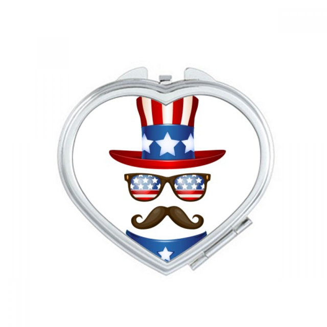 America Uncle Sam I Want You Mirror Travel Magnification Portable Handheld Pocket Makeup