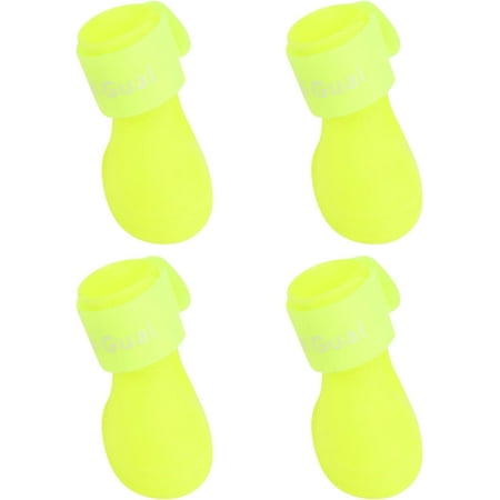 Socks Dog Boots  4Pcs Pet Dog Puppy Rain Snow Boots PVC Anti-Slip Outdoor Dog Shoes Bootie Paw Protector Outdoor Socks