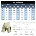thumbnail image 3 of Men's Quick-drying Cargo Shorts with Multiple Pockets and Adjustable Waistband Featuring Tactical Design for Hiking Trails Outdoor Adventures Game Days Khaki M, 3 of 7