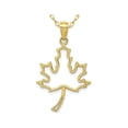 thumbnail image 1 of 10K Yellow Gold Canadian Maple Leaf Charm Pendant Necklace with Chain, 1 of 4