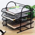 thumbnail image 2 of Desktop Stora Rack With 4 Sliding Trays, Mesh File Stora Rack, Suitable For , Mail, , Letters, Fs And Sorters, 2 of 5