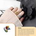 thumbnail image 3 of Sonducket Bucle de tejer, joyería estereoscópica en forma antigua, anillo de apertura Vintage, herramientas artesanales, suministros de Ropa, zapatos y accesorios Miscelánea NJ646 Colorido, 3 of 6