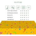 thumbnail image 5 of 60x84 Inch Party Rectangle Tablecloth Colourful Star Confetti Streamer Polka dot Yellow Table Cloth Washable Durable Table Cover for Birthday Festival Wedding Banquet Holiday Celebrations, 5 of 7