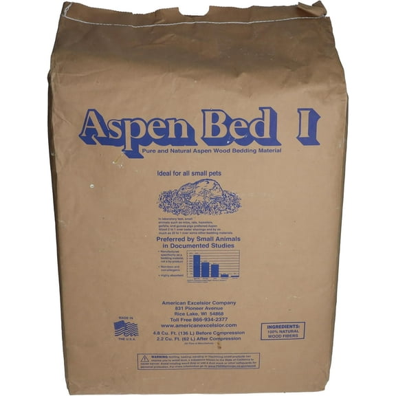 Aspen Bedding Bulk 14.5kg | Reptile Substrate | Snake Bedding | Bulk Bale