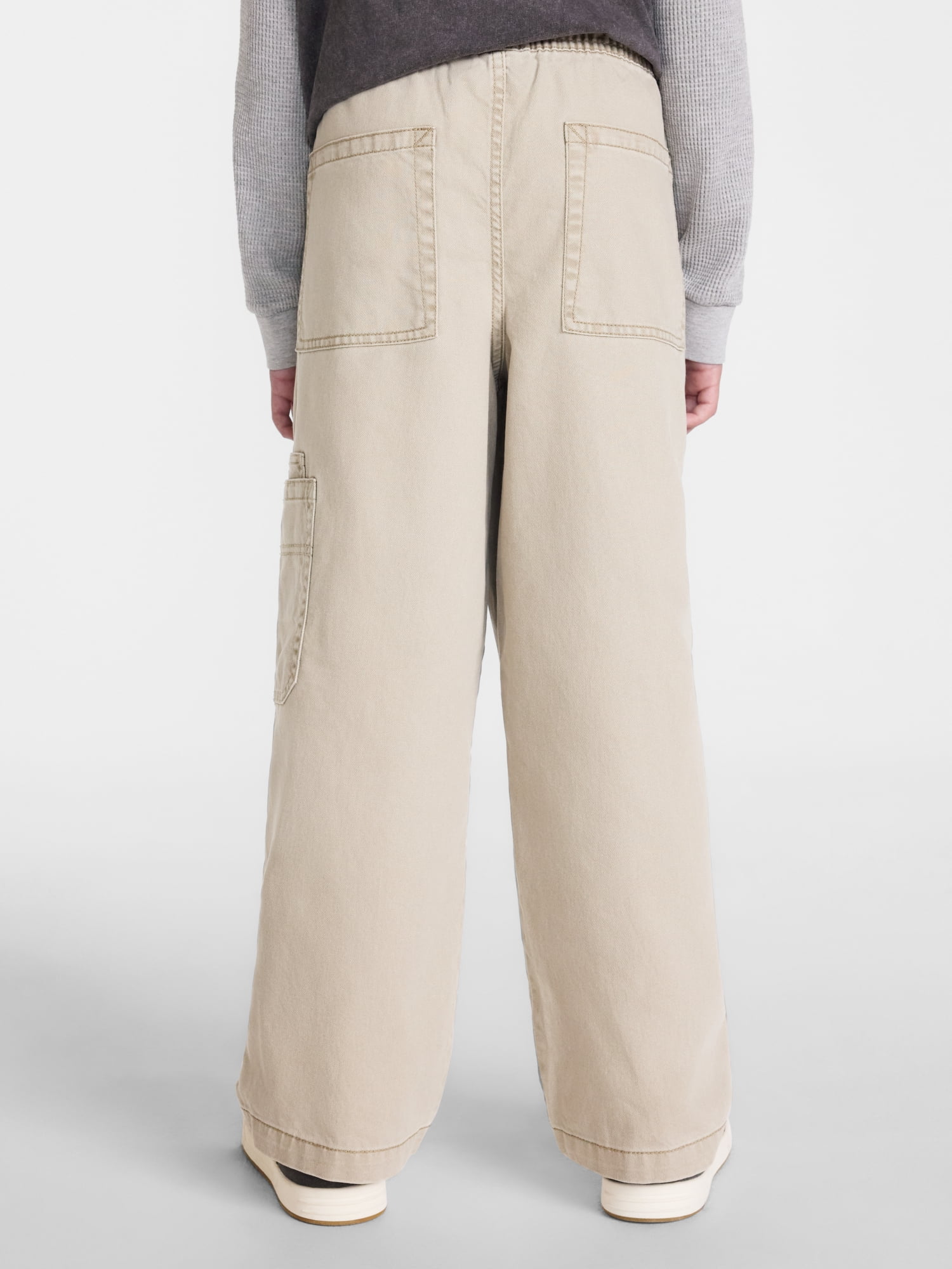 Weekend Academy Cotton Cargo Pants with Wide Leg, Sizes 4-18 & Husky