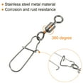 thumbnail image 4 of 103LBS Stainless Steel Fishing Rolling Swivel with Coastlock Snap, Black 60 Pack, 4 of 5