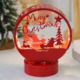 thumbnail image 1 of Adornos navideños, adornos navideños, regalos navideños, luz nocturna navideña LED de hierro forjado, artesanías huecas brillantes, adorno para ventana de mesa navideña, lámpara de hierro forjado, 1 of 6