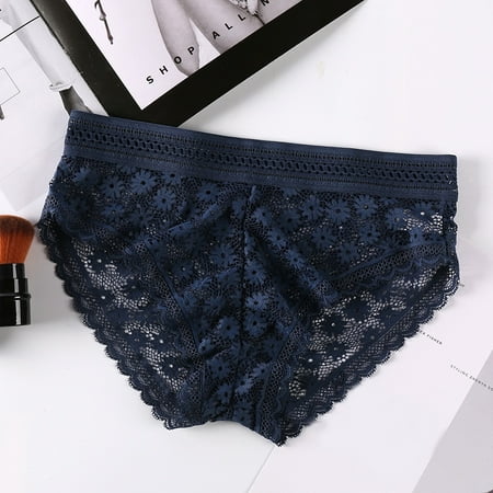 

Ame Ladies Sexy Lace Panties Women s Lightweight Comfortable Stretch Skin-friendly Panties Briefs