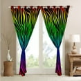 thumbnail image 4 of Erosebridal Zebra Print Curtains & Drapes Rainbow Gradient Blackout Curtains, Wild Animal Theme Curtains Safari Black Out Curtains, Abstract Stripe Window Drapes, 4 of 6