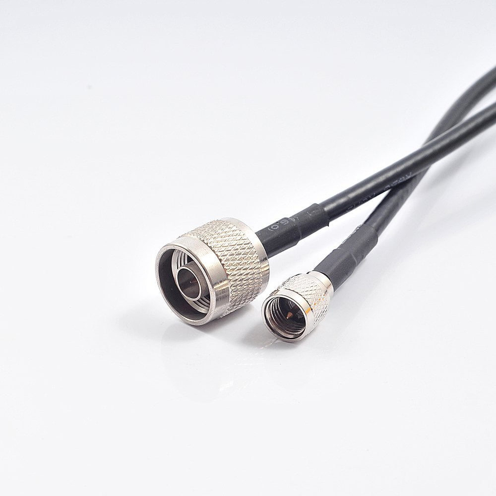 100cm 3.28ft Black RG58 RF Extention Coaxial Cable jack N male to mini