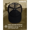 thumbnail image 3 of Hurley Gorras para hombre - Gorra de béisbol con panel de malla Fairway Trucker - Gorras con cierre a presión para hombre Talla única Negro, 3 of 5