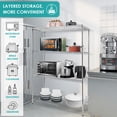 thumbnail image 2 of 4 Tier Wire Shelving Unit, Height Adjustable Wire Shelves, Metal Storage Rack Organizer for Laundry, Kitchen, Bathroom, Pantry, Closet (23.6"D x 47"W x 71"H, Chrome), 2 of 9