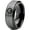 Black Grey Bevel Tungsten, variant on Tungsten Howling WolfBand Ring 8mm Men Women Comfort Fit Blue Flat Cut Brushed Gray Polished