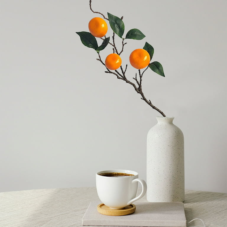 El buen limon Oranges branch and flowers Small Acrylic Tray - Deny Designs
