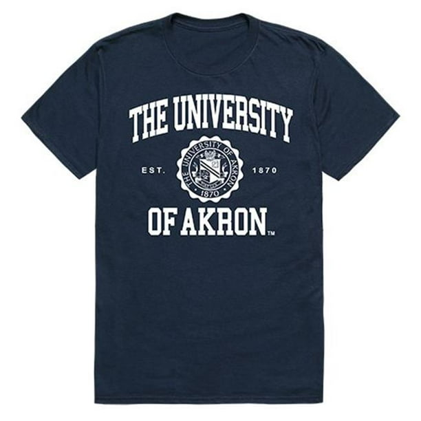 W Republic Vêtements 526-100-NVY-05 l'Université de Akron Seal Tee-Shirt pour les Hommes - Navy&44; 2XL