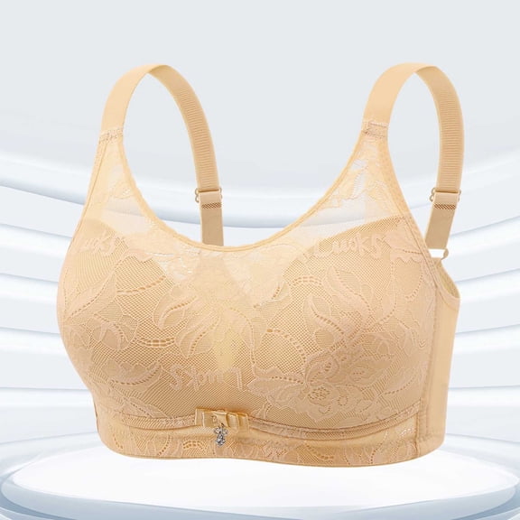 Juslio Push Up Bra Bras for Women Comfortable Breathable Sports Backless No Underwire Bra