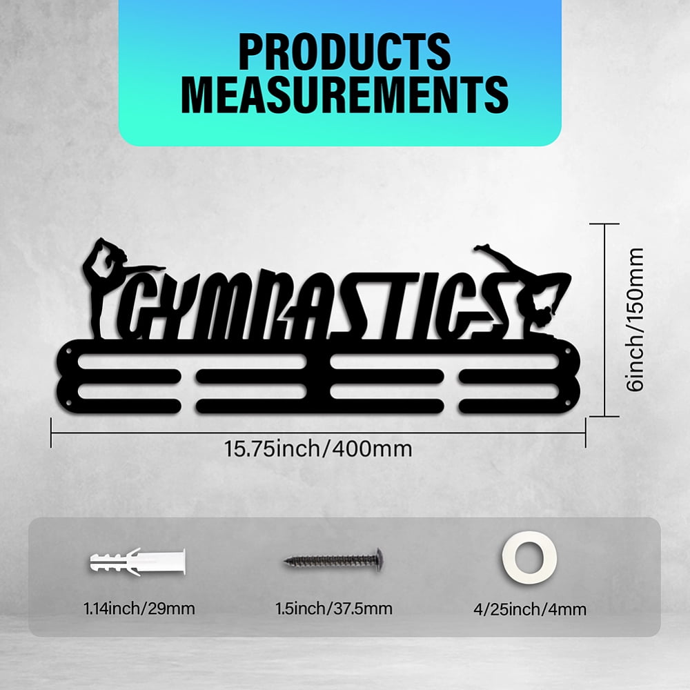 Gymnastics Medal Hanger Medal Display Sports Ribbon Holder Competition Medal Holder Medals Display Awards Medal Rack Wall Mount