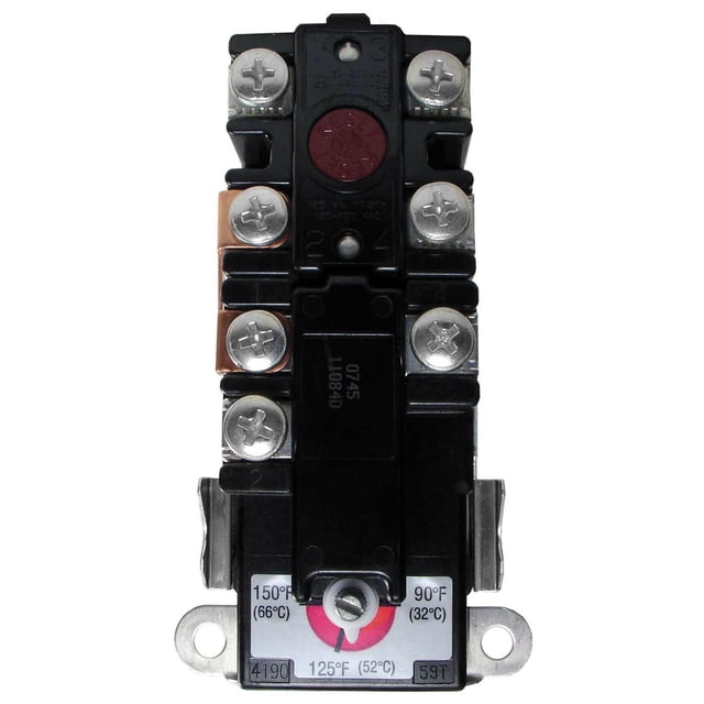 Termostato Eléctrico Universal Rheem 7 Tornillos 220V para Boiler Eléctrico negro