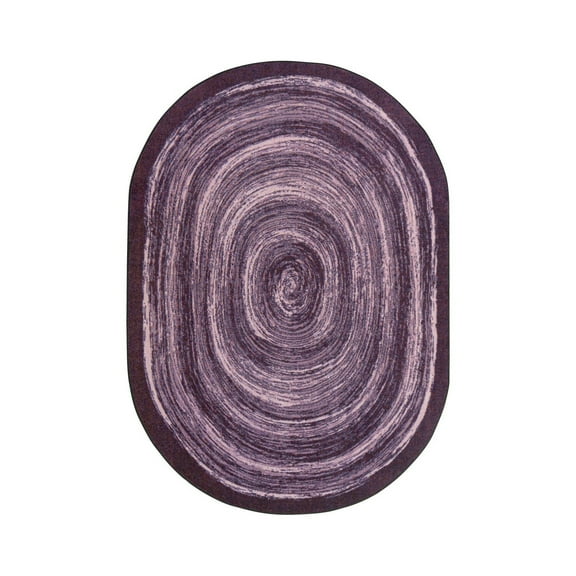 Feeling Fun 10'9" x 13'2" Oval area rug in color Purple