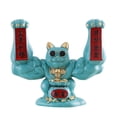 thumbnail image 3 of Estatuilla creativa de , escultura de resina, estatua coleccionable divertida para el hogar, la Oficina, el escritorio, la decoración Azul mayimx Figura de gato de la suerte, 3 of 6