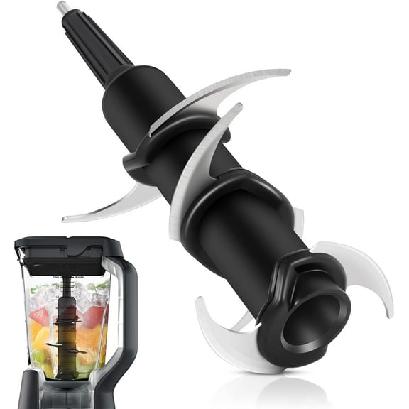 Replacement Ninja Blender Blade for Ninja 72 oz Pitcher, Compatible with Ninja Kitchen System 1100W Pitcher BL660C BL740 BL770 BL642 BL500C, Black
