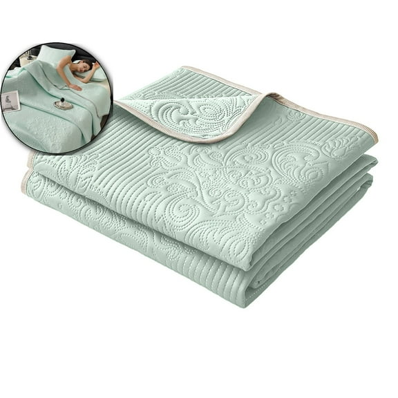 VQPeo Summer Twin Size - Lightweight Summer Quilt for Full, Twin Beds - Summer Quilts(Mint Green)