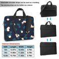 thumbnail image 6 of YFYANG 14 inch Universal Laptop Bag Oxford Cloth Laptop Sleeve, Multi-functional Vintage Blue Dot Pattern Notebook Computer Messenger Bag Handbag, 6 of 8
