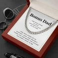 thumbnail image 2 of Bonus Dad Gift Link Chain Necklace, Gift for Stepdad, Stepfather, Stepped Up Dad, Father's Day, From Step Daughter Son, Birthday, 2 of 2