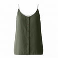thumbnail image 5 of Aezemi Women Cotton Linen Camisole, Lightweight Button Loose Fit Spaghetti Strap Tank Tops, Vintage Vacation Boho Beach Summer Outfits, M-3XL, 5 of 6