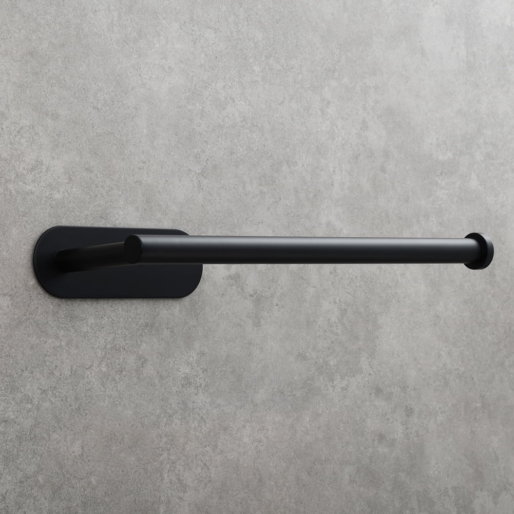 Kepooman Bath Towel Bar and Extended Toilet Paper Holder - Thicken Stainless Steel Towel Rack for Bathroom, Bathroom Accessories Towel Rod Heavy Duty Wall Mounted Towel Holder, Black Kepooman Bath Towel Bar and Extended Toilet Paper Holder - Thicken Stainless Steel Towel Rack for Bathroom, Bathroom Accessories Towel Rod Heavy Duty Wall Mounted Towel Holder, Black