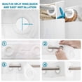 thumbnail image 3 of No Hook Shower Curtain with Built-in Rings - Coastal Beach Themed Washable Waterproof Fabric Bathroom Curtains for Hotel,Rentals, 72 X 72 Inch Long , Summer Ocean Starfish Shell Boat, 3 of 9