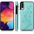 thumbnail image 3 of Phone Case for Samsung Galaxy A50 with Tempered Glass Screen Protector and Card Holder Wallet Cover Stand Flip Leather Cell Accessories Glaxay A 50 Gaxaly S50 50A SM A505G Cases Women Girls Men Green, 3 of 14