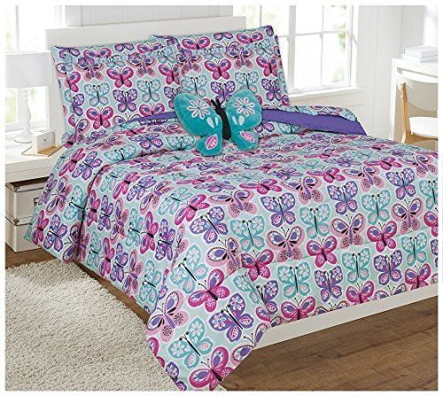 pink blue and purple comforters