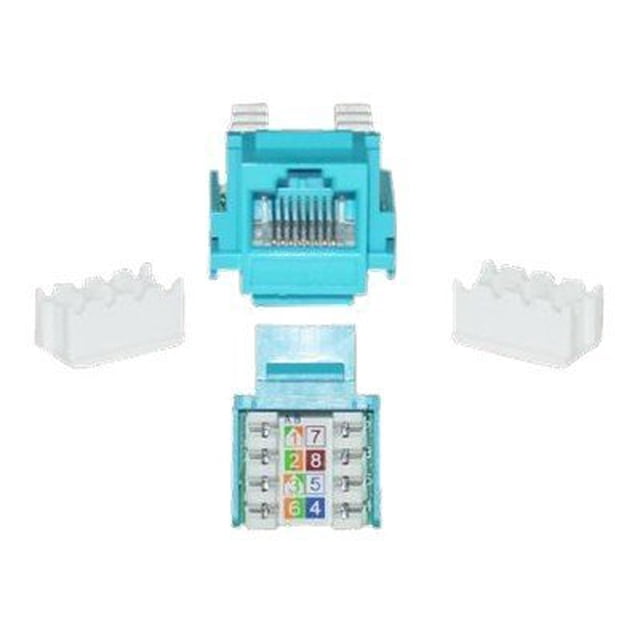 CableWholesale.com CAT6 Keystone Insert Jack - Modular insert - CAT 6 - RJ-45 - blue