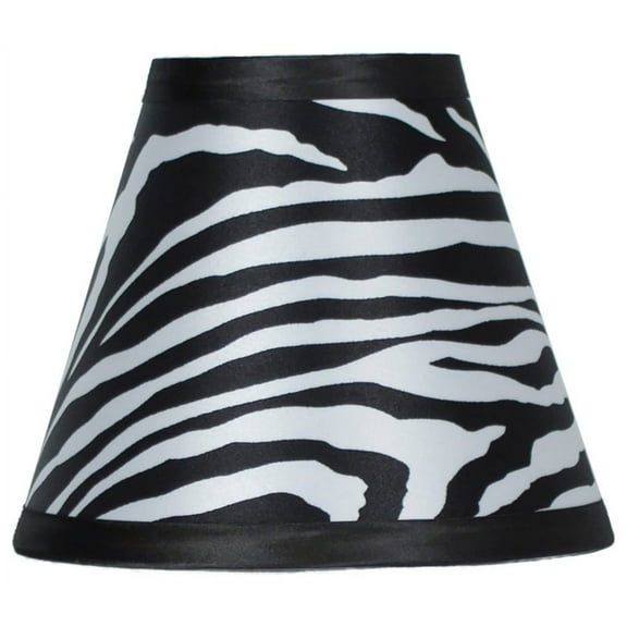 Urbanest Zebra Hardback Chandelier Lamp Shade, 3"x6"x5", Clip-on
