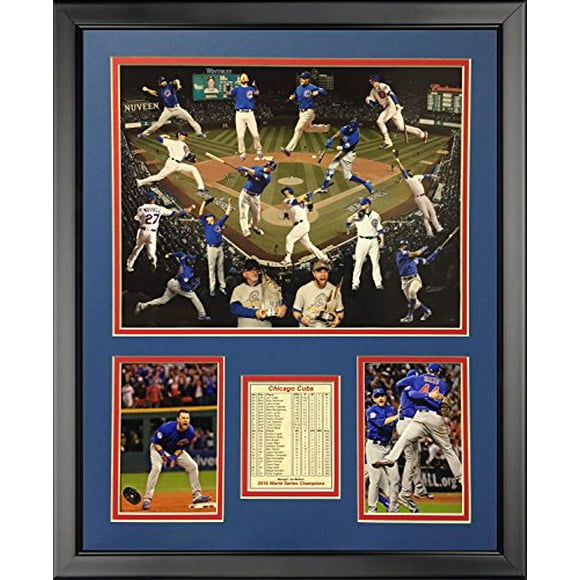 Legends Never Die 2016 MLB Chicago Cubs World Series Champions Collage Framed Photo Collage, 16" x 20"