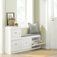Haotian Hallway Shoe Storage Bench with Flipdrawer & Cushion