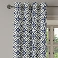 thumbnail image 2 of Ambesonne Geometric Grommet Curtain, Japanese Mandala, 50" x 120", Dark Blue Cream, 2 of 6
