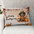 thumbnail image 2 of Happy Thanksgiving Dachshund Welcome Thankful Fall Autumn Pumpkin Quilt Pillowcase Wiener Dog Lover Gifts Idea Throw Pillow Cover Bed Home Decor - 02021, 2 of 5