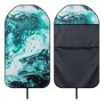 thumbnail image 6 of Uourmeti Terry Cloth Car Seat Towel Cover, Compatible with Truck Seat Sedan, Microfiber Non Slip Car Seat Cover for Cars Drivers, Teal Marble Fluid, 6 of 7