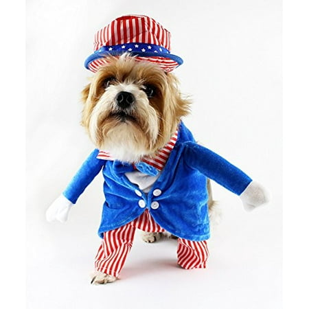 Midlee Uncle Sam 4th of July Fake Arms Dog Costume (Small)