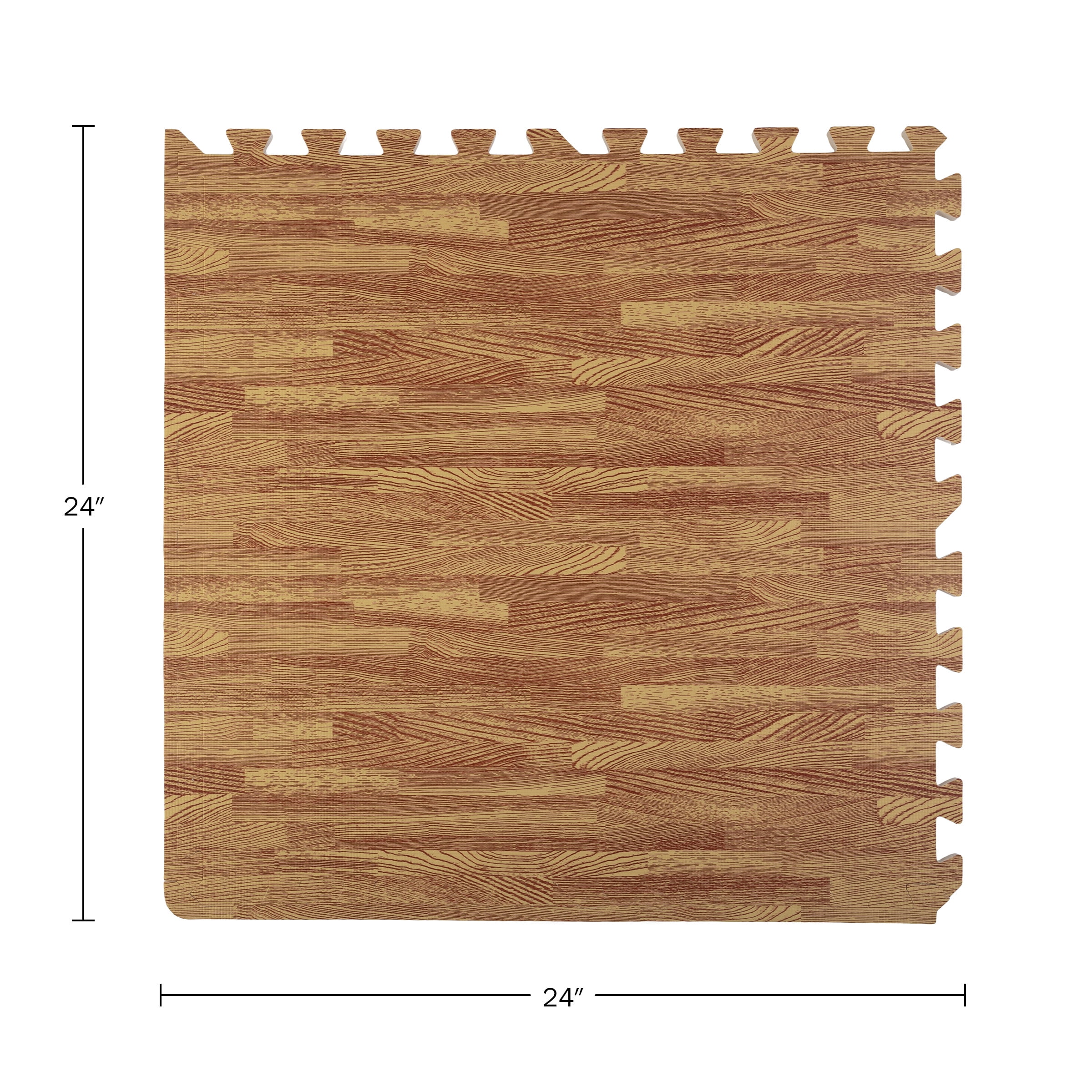 Stalwart EVA Foam Floor Tiles 6-Pack 24 SQFT interlocking Woodgrain Mats