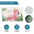 thumbnail image 5 of Hello Summer Pink Flamingo Placemats Set of 6,Wipeable Washable Table Mats for Dining Tables, Tropical Palm Leaf Flower Place Mats for Kitchen Event Party Tabletop Decor, 5 of 9