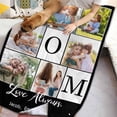 thumbnail image 3 of AISENIN Customized Family Photo Cozy Throw Blanket Black Throw Blanket Custom Bed Blankets with Photos for Mom Mother's Day Gift, 3 of 5
