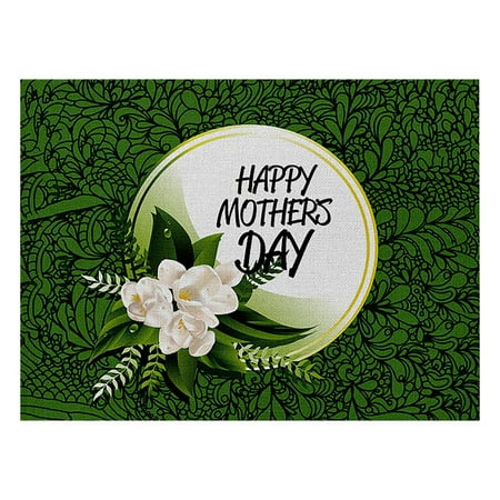 

Vikudaty Mother s Day Cotton And Linen Placemat Love Non-slip Heat Insulation Table Mat 2022 kitchen