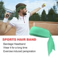 thumbnail image 4 of Bandeau de Sport Mode Réglable Bandeaux Anti-Transpiration Secs Multicolores Accessoires de Coiffure pour Tennis Basketball Vert Clair, 4 of 6